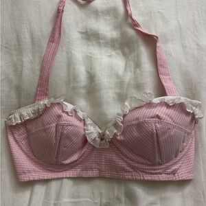 Trashy Lingerie Stepford Edy Bra - Pink Gingham (36D) w/ Matching Bow